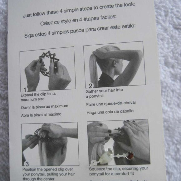 2 Scunci Plastic Expandable Ponytailers Adjusting Hair Clip Spreads Open Closed - Picture 4 of 6